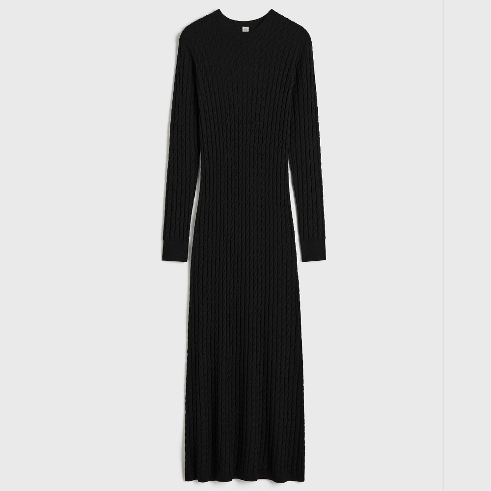 Toteme Cable Knit Wool Dress